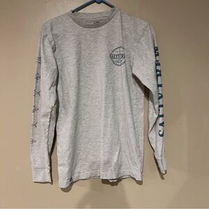 Salty Crew Long Sleeve Grey Fish Size Small